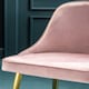 image 3 of Interiors by Premier Dusky Pink Velvet Dining Chair, Mid-Century Modern Pink and Gold Velvet Dining Chairs, Luxury Dining Chair