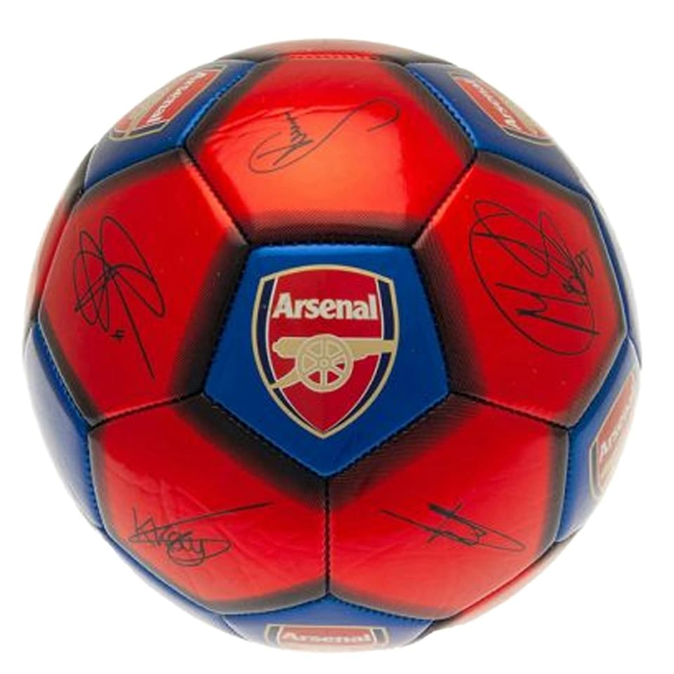 image 1 of Arsenal FC Printed Signature Mini Football - Red/Blue/Yellow - 1