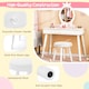 image 8 of COSTWAY Princess Vanity Table & Chair Set Kids Set White