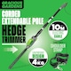 image 2 of Gracious Gardens 550W 2.5m Electric Long Reach Hedge Trimmer | Green | Green | 1