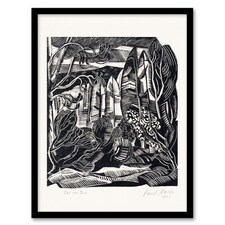 Paul Nash Framed Wall Art Winter in Hampden Black White Landscape Home Décor