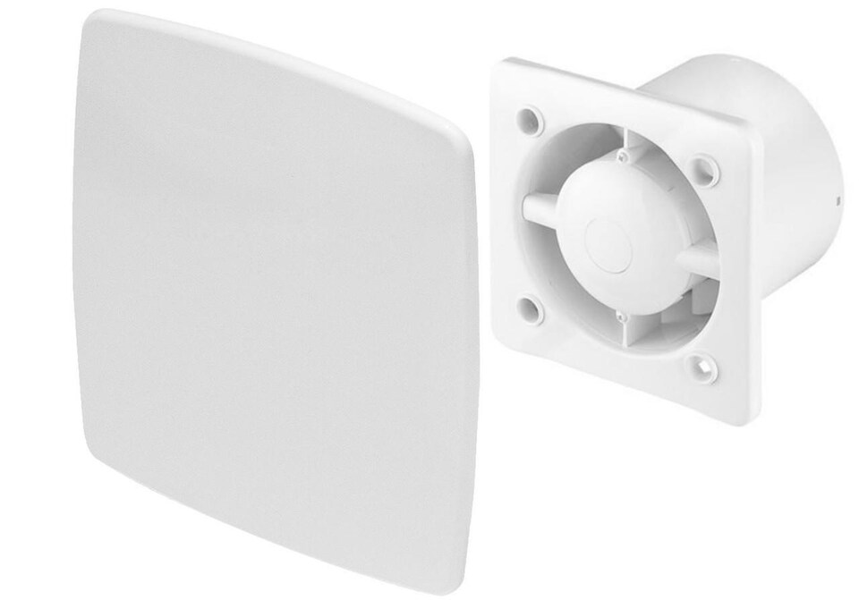 image 1 of 100mm Standard NEA Extractor Fan White ABS Front Panel Wall Ceiling Ventilation