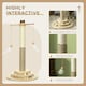 image 4 of PawHut Cat Tree Scratching Post with Interactive Toy Ball Jute Sisal Wood