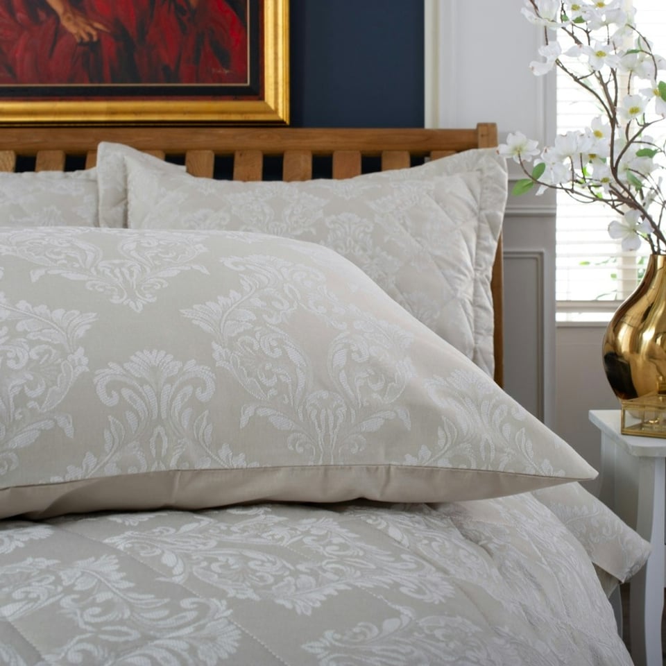 image 1 of Versailles Jacquard Bedding – Luxurious Bedlinen with Delicate Detailing Cream | Natural | Super King