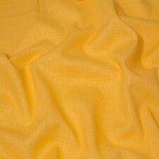 Minerva Core Range Yellow Textured 100% Ramie Linen Weave Fabric for Dressmaking, 138cm / 54" Wide - per metre