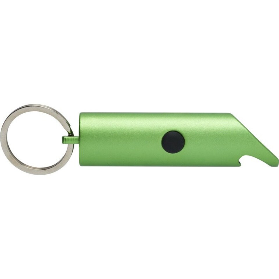 image 1 of Flare Recycled Aluminium Torch Keyring - Green - One Size