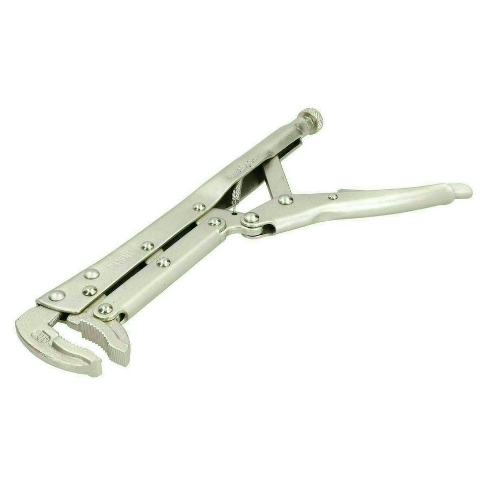 image 1 of 12" Extra Long Nose Adjustable Locking Pliers Mole Grips 3pc Set Straight 45Â° 90Â°