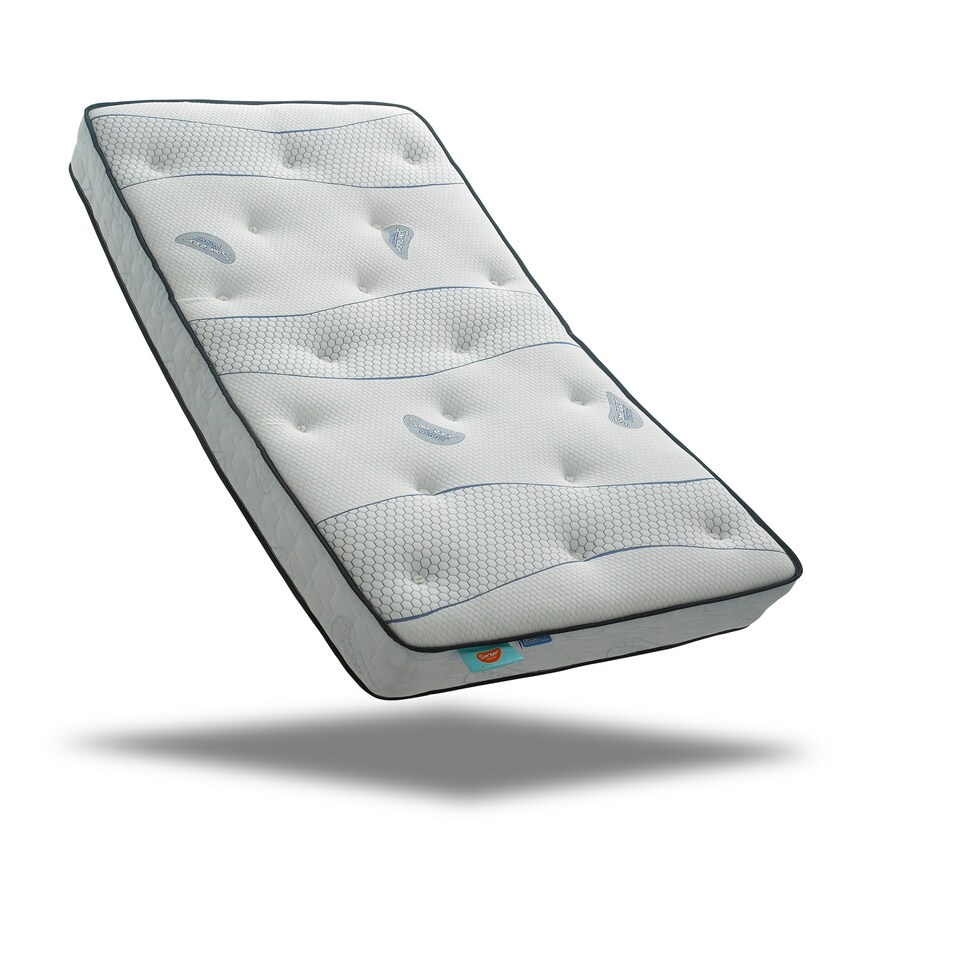 image 1 of Sareer Cool Blue Pocket Sprung Memory Foam Mattress 4FT White | Small Double
