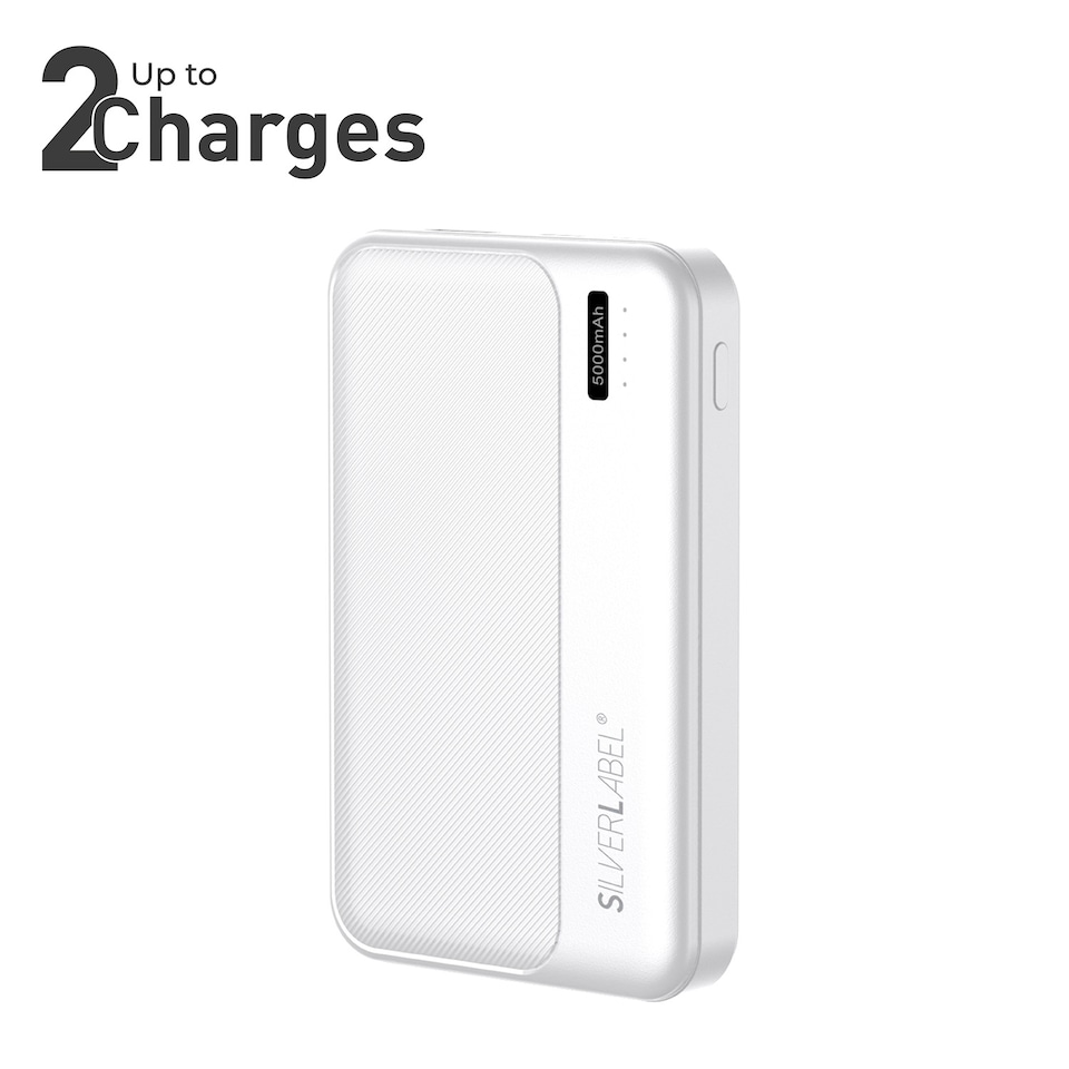 image 1 of SilverLabel 5000mAh Powerbank White
