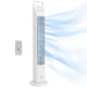 image 1 of HOMCOM Oscillating Tower Fan Floor Fan with 4H Timer for Home Office Silver