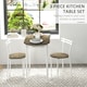 image 4 of HOMCOM Dining Table and Chairs Set of 3, Kitchen Table with 2 Chairs