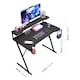 image 2 of House of Home Gaming Desk with Monitor Stand Carbon Fibre Top Black 118cm | Black | 1