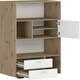 image 3 of Bookcase Kurt White - Artizan Oak (2 boxes) White