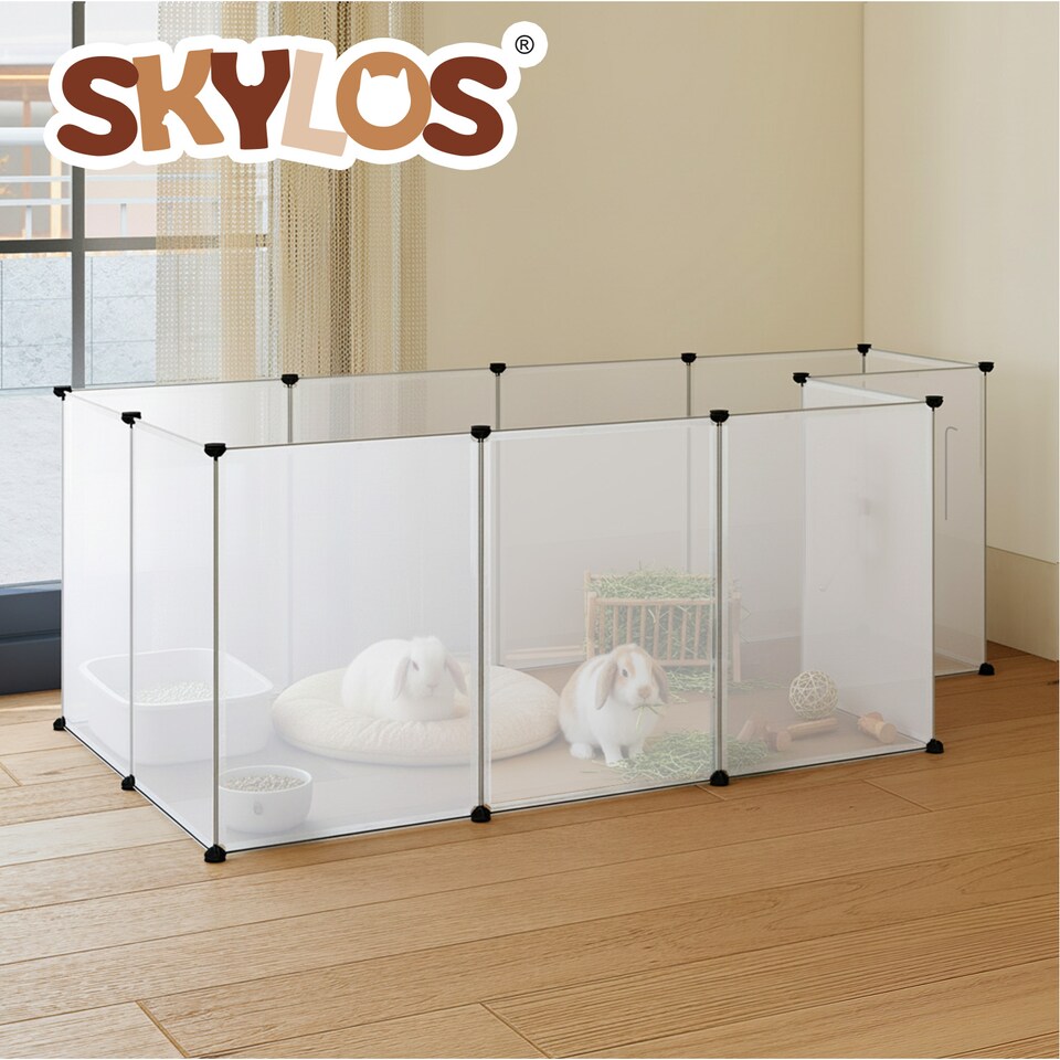 image 1 of Large Small Animal Playpen DIY Pet Fence for Rabbit Hamster Puppy Guinea Pig Dog