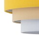 image 4 of First Choice Lighting Set of 2 Gabi Ochre Ombre Linen 3 Tier Ceiling Light Shades Yellow