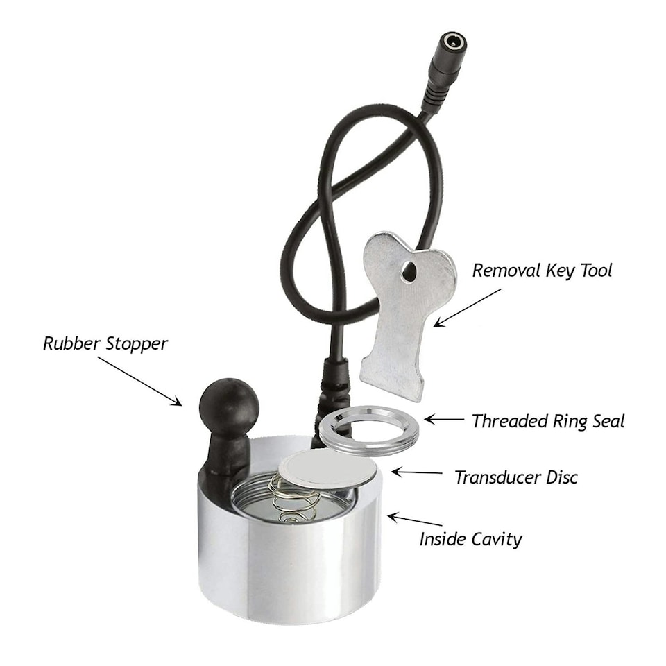 image 1 of SPARES2GO Glass Opti-Myst Heater Disk Transducer Spare Disc + Removal Tool compatible with Dimplex Electric Wall Fire
