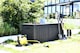 image 7 of Centurion Supports TUNGSTEN 450 Litre 119 Gallon Waterproof Extra Large Lockable Easy-Open Garden Storage Box Outdoor Organiser in Black | Black | 1