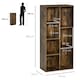 image 7 of HOMCOM Bookcase Modern Bookshelf Cabinet for Home Office Rustic Brown