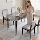 image 7 of HOMCOM Dining Table for 4, Kitchen Table with Sintered Stone Tabletop