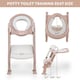 image 6 of Straame Toddler Toilet Ladder Seat - (White-Pink)