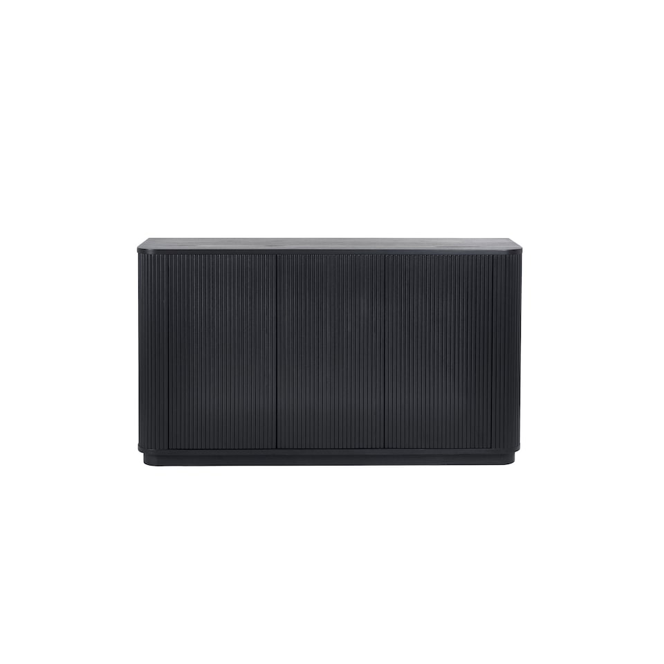 image 1 of Louis Fluted Sideboard - Black