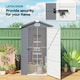 image 8 of Outsunny 4 x 3ft Garden Shed Storage w/ Foundation Kit, Vents, Grey