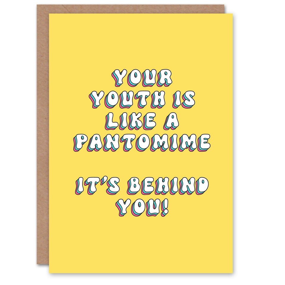 image 1 of Youth Like Pantomime Behind You Panto Her Funny Birthday Card
