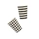image 1 of Hootyballoo Monochrome Striped and Diamond Paper Cups - Pack of 8