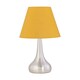 image 1 of Romana - Brushed Chrome Touch Operated Table Lamp with Ochre Shade | Chrome | Yellow | Medium | 1
