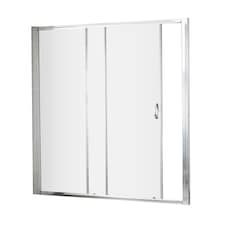 Balterley Contemporary Toughened Safety Glass Sliding Shower Door - Balterley | Silver | Chrome | 1