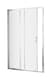 image 1 of Balterley Contemporary Toughened Safety Glass Sliding Shower Door - Balterley | Silver | Chrome | 1