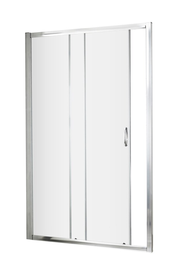 image 1 of Balterley Contemporary Toughened Safety Glass Sliding Shower Door - Balterley | Silver | Chrome | 1