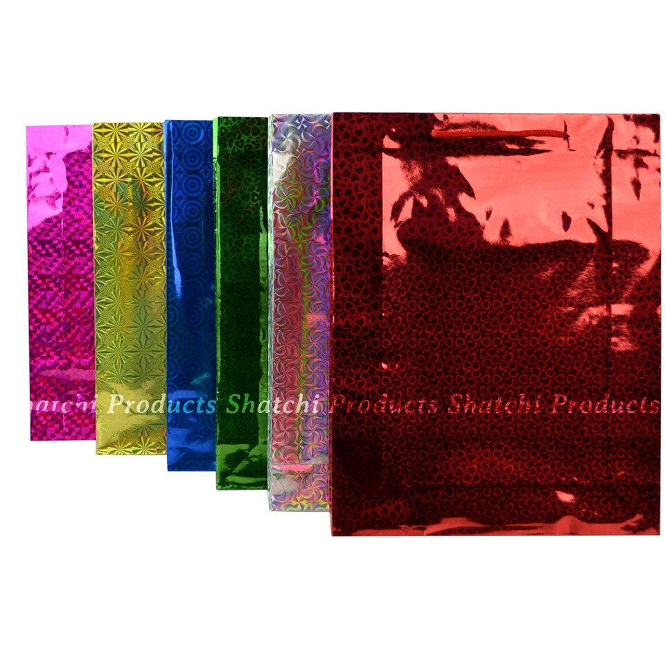 image 1 of 50 Assorted Holographic Gift Bags (Medium) Multi