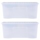 image 1 of Wham Crystal 2 x 133L Stackable Plastic Storage Boxes with Lids Clear Clear