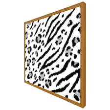 Zebra & leopard print (Picture Frame) Brown | Oak | M