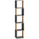 image 1 of HOMCOM 5-Tier Bookshelf Freestanding Bookcase Storage Shelves, Dark Grey