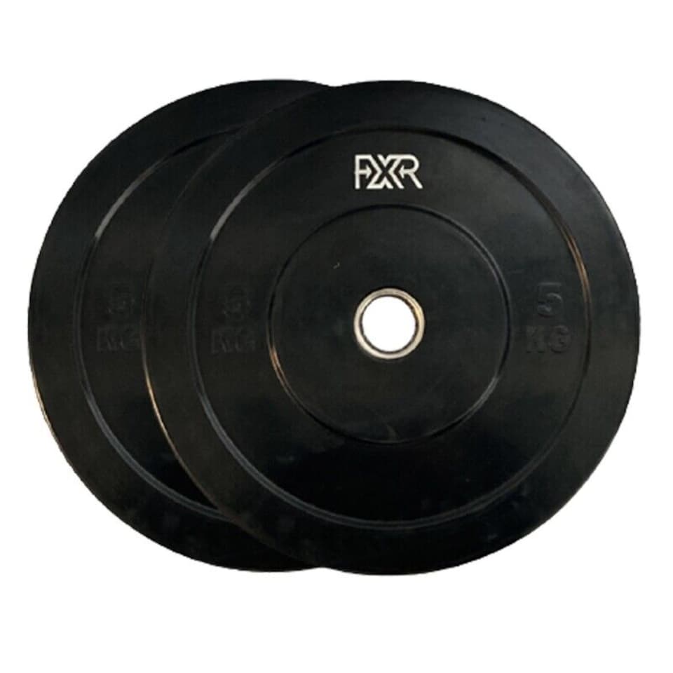 Black Virgin Rubber Bumper Plates - 2 x 5kg