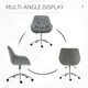 image 6 of Vinsetto Velvet Home Office Chair Desk Chair with Adjustable Height, Dark Grey