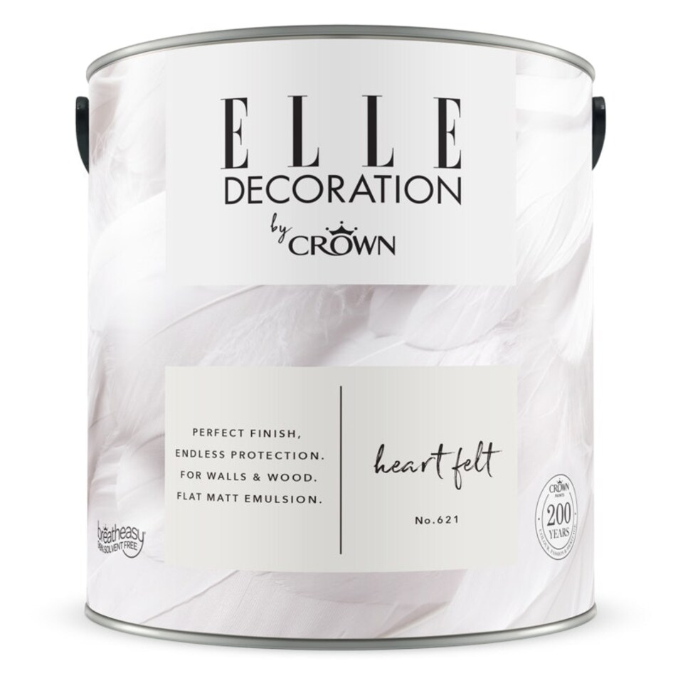 image 1 of Elle (Crown) Flat Matt Heart Felt (621) 2.5L