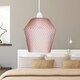 image 5 of Set of 2 Porter - Pink Textured Glass Easy Fit Pendant Shades Pink