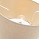 image 3 of Contemporary and Sleek Taupe Textured 10" Linen Fabric Drum Lamp Shade 60w Max | Cream | Taupe | 1