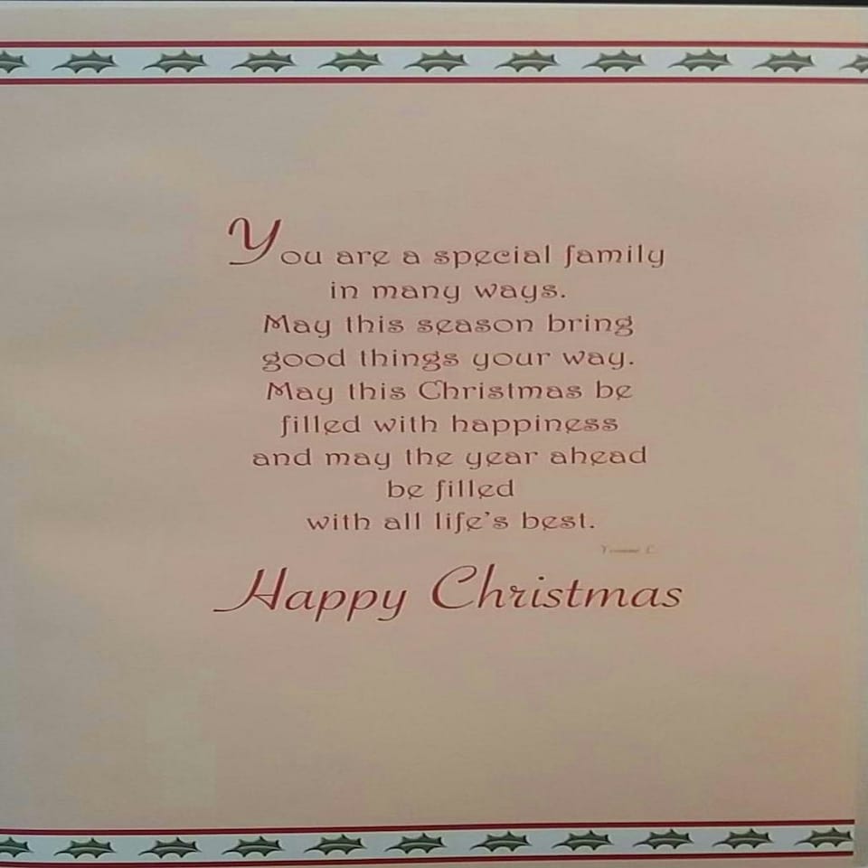 image 1 of To A Special Family Christmas Card