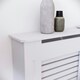 image 6 of Vida Designs Milton Radiator Cover Painted MDF Slatted Cabinet, White, 111cm