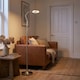 image 6 of Modern Nickel Task Floor Lamp with LED Halo Ring and CCT Memory Dimmer