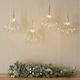 image 4 of ValueLights Bursting Stars 4 Pack Silver Illuminated Decoration and Integrated LED 1.5W Warm White Bulb