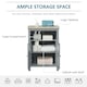 image 5 of kleankin Bathroom Floor Storage Cabinet Standing Unit W/ Doors Adjustable Shelf