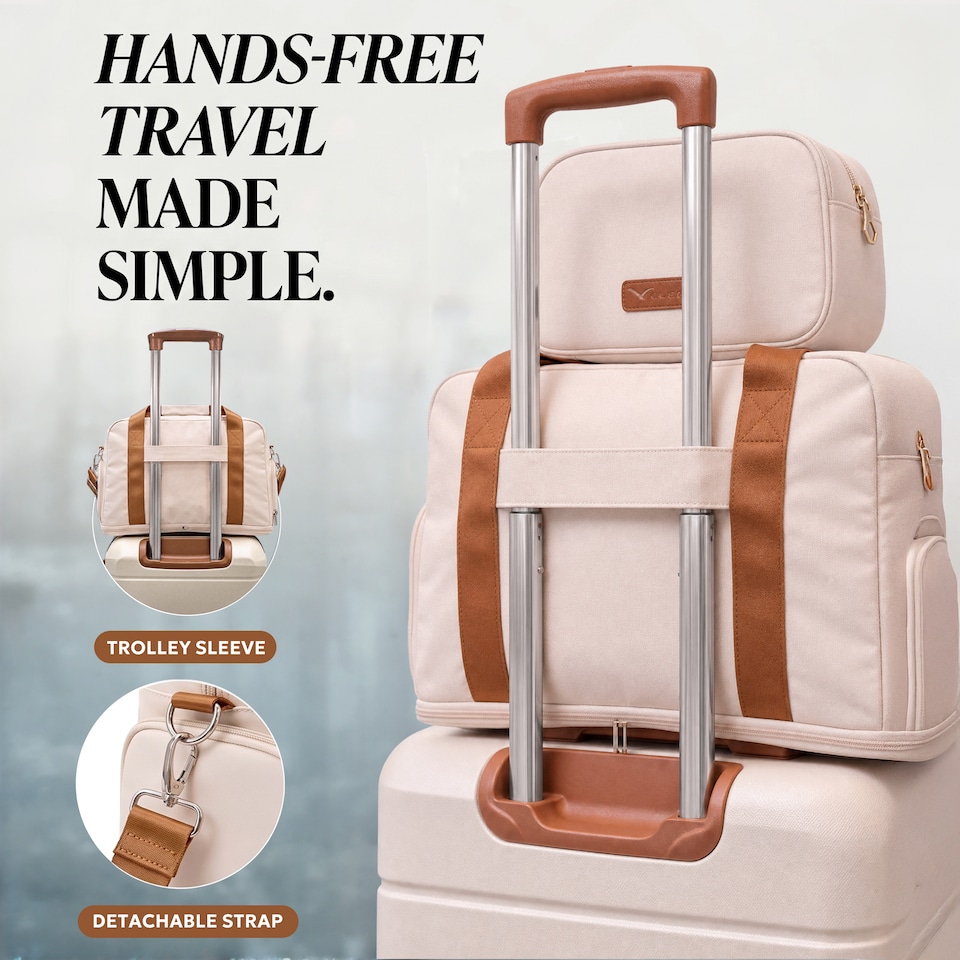 image 1 of Lugg Duffle and Toiletry Bag Set Waterproof Expandable Cabin Size 2 Piece