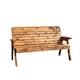 image 8 of Charles Taylor Hand Made Traditional 3 Seater Chunky Rustic Wooden Garden Bench Furniture | Red | Red