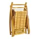 image 4 of Living and Home Bamboo Rocking Chair Foldable Recliner - Natural