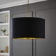 image 2 of ValueLights Reni Black Ceiling Pendant Shade Black And Gold Inner | Black